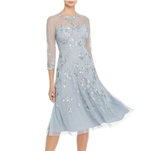 Adrianna Papell Sequined/Beaded Cocktail Dress